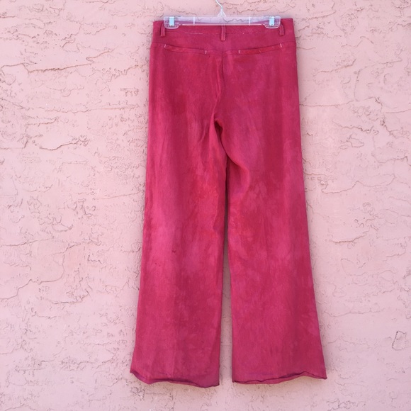 Theory Marbled Tie Dye Linen Blend Pants - Picture 2 of 8
